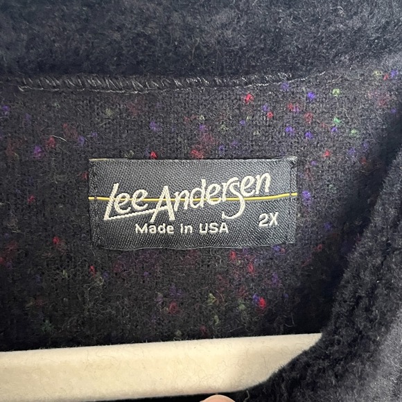 Lee Andersen 2X Jacket Velvet Trim Appliques Art To Wear Whimsical Winter - Picture 7 of 13